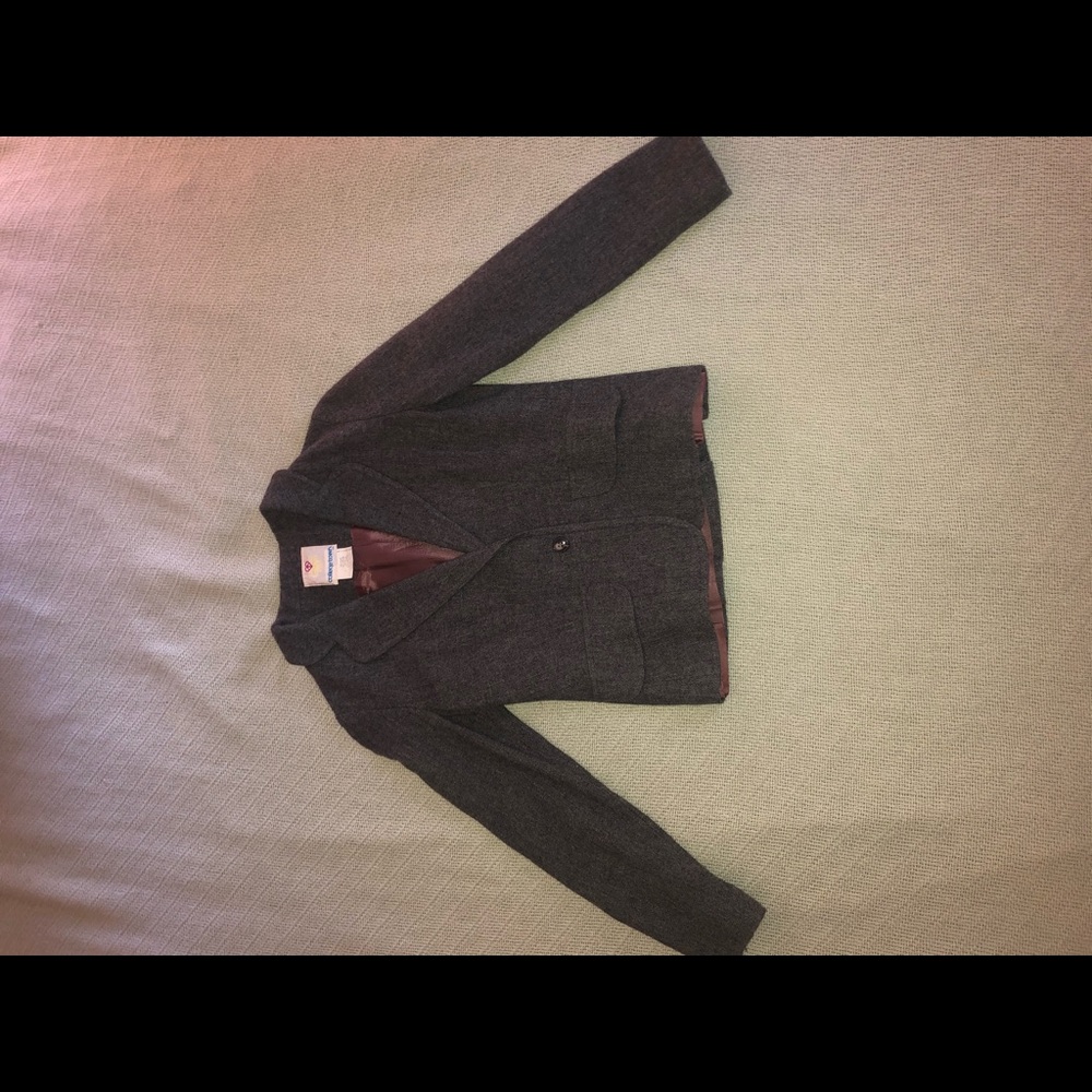 College town gray blazer